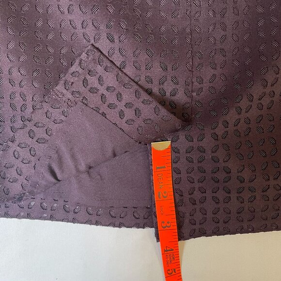 Banana Republic Pencil Mini Skirt Size 8 Purple Plum Laser Cut Lined Back Zip - Picture 6 of 11